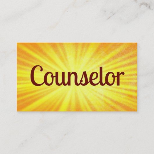 Counselor Sunshine Visitekaartje (Voorkant)