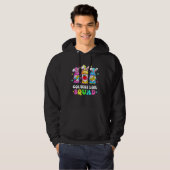 Counselor Teacher Squad Teacher's Day Cute Rabbit  Hoodie (Voorkant volledig)