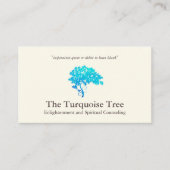 Counselor Turquoise Blue Tree Visitekaartje (Voorkant)