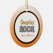 Counselors Rock-kerstversiering Keramisch Ornament (Rechts)