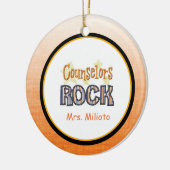 Counselors Rock-kerstversiering Keramisch Ornament (Links)