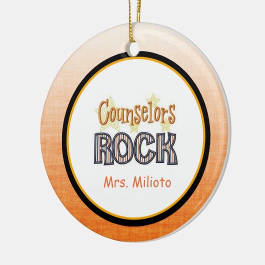 Counselors Rock-kerstversiering Keramisch Ornament (Links)