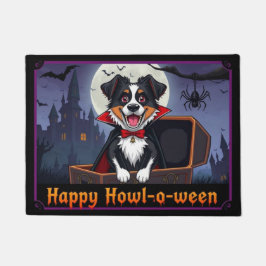 Count Australian Shepherd Happy Howl-o-ween Deurmat