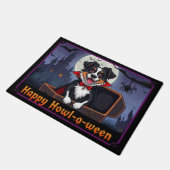 Count Australian Shepherd Happy Howl-o-ween Deurmat (Schuin)