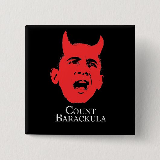 Count Barackula 2 Vierkante Button 5,1 Cm (Voorkant)