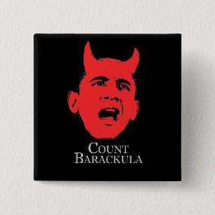 Count Barackula 2 Vierkante Button 5,1 Cm