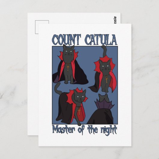 Count Catula Master of the Night Briefkaart (Voorkant / Achterkant)