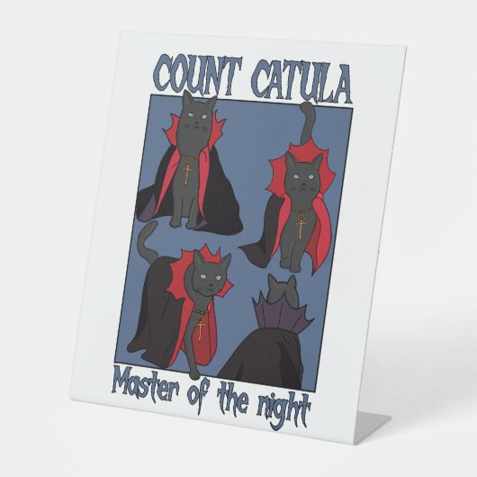 Count Catula Master of the Night Reclamebord Met Voetstuk (Voorkant)