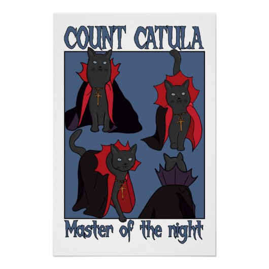Count Catula Meester van de Nacht Perfect Poster (Voorkant)