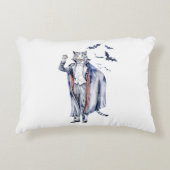 Count Catula Vampire Cat Accent Kussen (Voorkant)