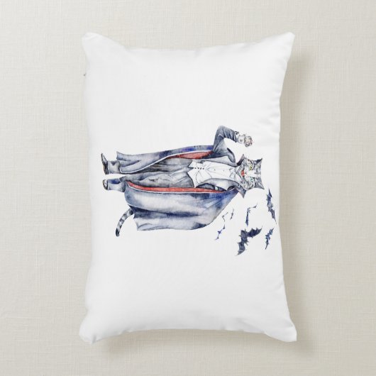 Count Catula Vampire Cat Accent Kussen (Voorkant(Verticaal))