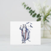 Count Catula Vampire Cat Briefkaart (Staand voorkant)