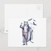 Count Catula Vampire Cat Briefkaart (Voorkant / Achterkant)