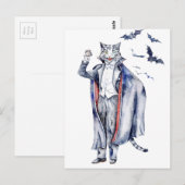 Count Catula Vampire Cat Briefkaart (Voorkant / Achterkant)