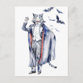 Count Catula Vampire Cat Briefkaart (Voorkant)