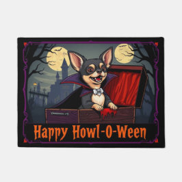 Count Chihuahua Happy Howl-O-Ween Deurmat