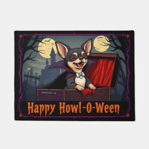 Count Chihuahua Happy Howl-O-Ween Deurmat