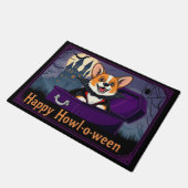 Count Corgi Happy Howl-o-ween Deurmat (Schuin)