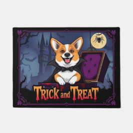 Count Corgi Trick and Treat Deurmat