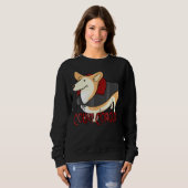 Count Corgula Halloween Corgi Dog Vampire Dracula Trui (Voorkant volledig)