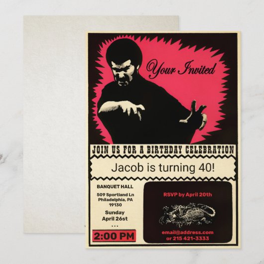 Count Dante Stijl  Kaart (Voorkant / Achterkant)