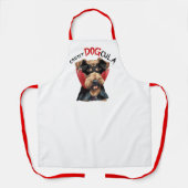 Count DOGcula Airedale Terrier Grappig Halloween Schort (Voorkant)