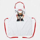 Count DOGcula Akita Hond Grappig Halloween Schort (Voorkant)