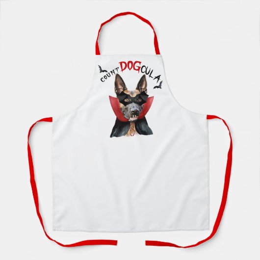 Count DOGcula Belgische Mechelse Hond Grappig Hall Schort (Voorkant)