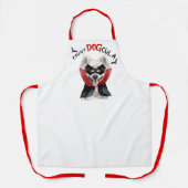 Count DOGcula Eskimo Hond Grappig Halloween Schort (Voorkant)