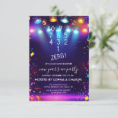 Count Down markeert het blauwe oudejaarsfeest Kaart (Staand voorkant)