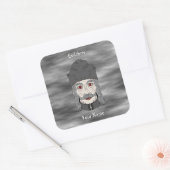 Count Dracula 2026 Ex-libris Vierkante Sticker (Envelop)