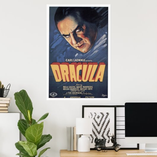 Count Dracula - Bela Lugosi 1931 Poster (Thuiskantoor)