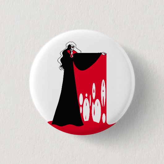 Count Dracula Blood Cape Button (Voorkant)