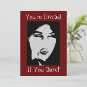 Count Dracula Halloween Vampire Innodiging Kaart (Staand voorkant)