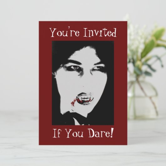 Count Dracula Halloween Vampire Innodiging Kaart (Staand voorkant)