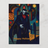 Count Dracula Happy Halloween Feestdagenkaart (Voorkant)