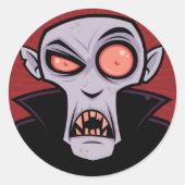 Count Dracula Ronde Sticker (Voorkant)