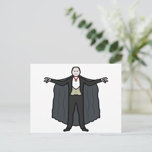 Count Dracula Vampire Briefkaart (Staand voorkant)