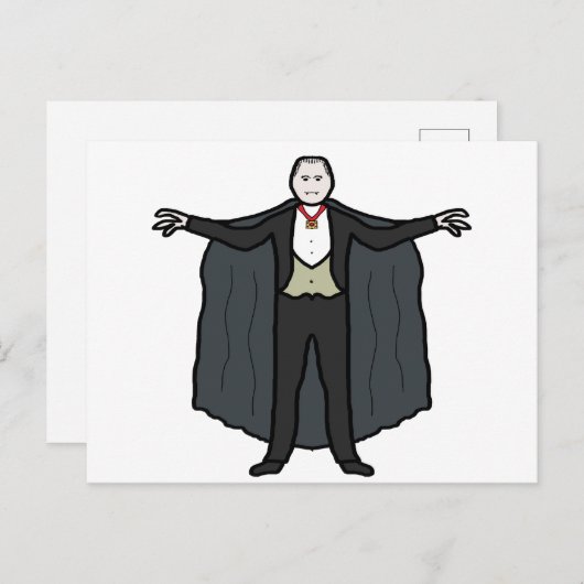 Count Dracula Vampire Briefkaart (Voorkant / Achterkant)