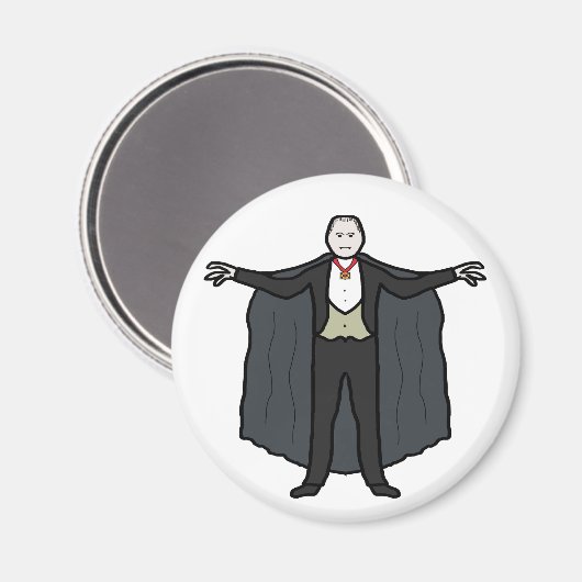 Count Dracula Vampire Magneet (Voorkant / Achterkant)