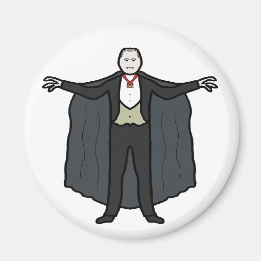 Count Dracula Vampire Magneet (Voorkant)