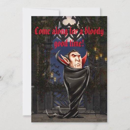 Count Dracula's kasteel Vampire Halloween Kaart (Voorkant)