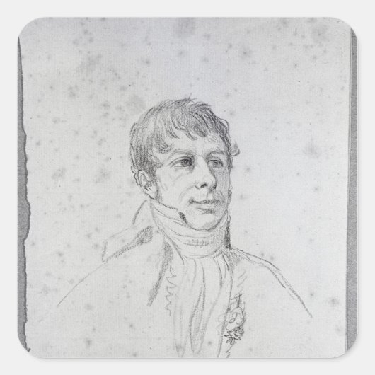 Count Francois Arnail de Jaucourt Vierkante Sticker (Voorkant)