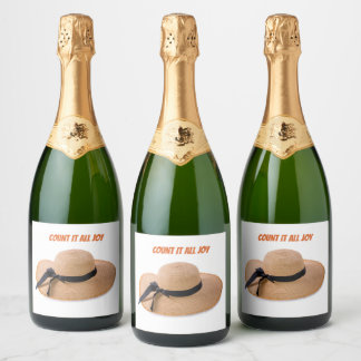 Count It All Joy Champagnetiket Sparkling Wijnetiket