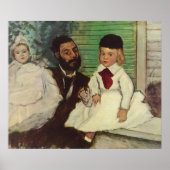 Count Lepic en zijn dochters - Edgar Degas Poster (Voorkant)