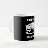 Count Meowt Kat Funny Cat Pun Koffiemok (Voorkant links)