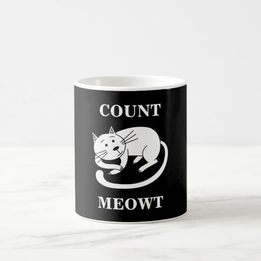 Count Meowt Kat Funny Cat Pun Koffiemok (Center)