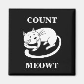 Count Meowt Kat Funny Cat Pun Magneet (Voorkant)