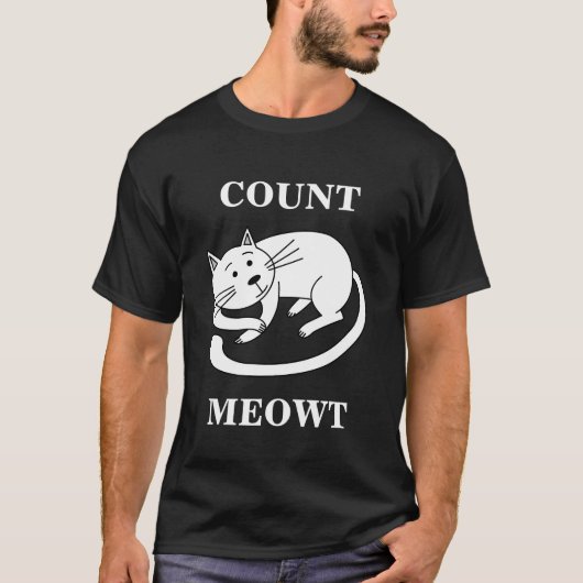 Count Meowt Kat Funny Cat Pun T-shirt (Voorkant)