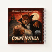 Count Nutula Retro Film Parodie Notitieboek (Achterkant)